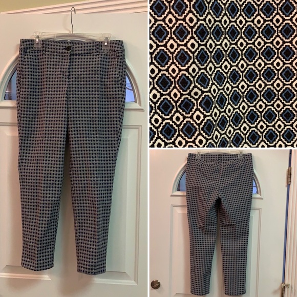 Hilary Radley Pants - {Hilary Radley}Sz 6Blk/Blue/Wht CropPants